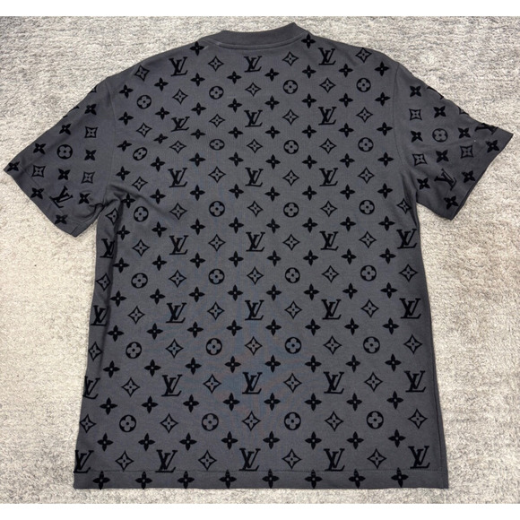 Louis Vuitton SS20 Velvet Monogram Black Logo Zip Pocket Short Sleeve T-Shirt M - Picture 13 of 16